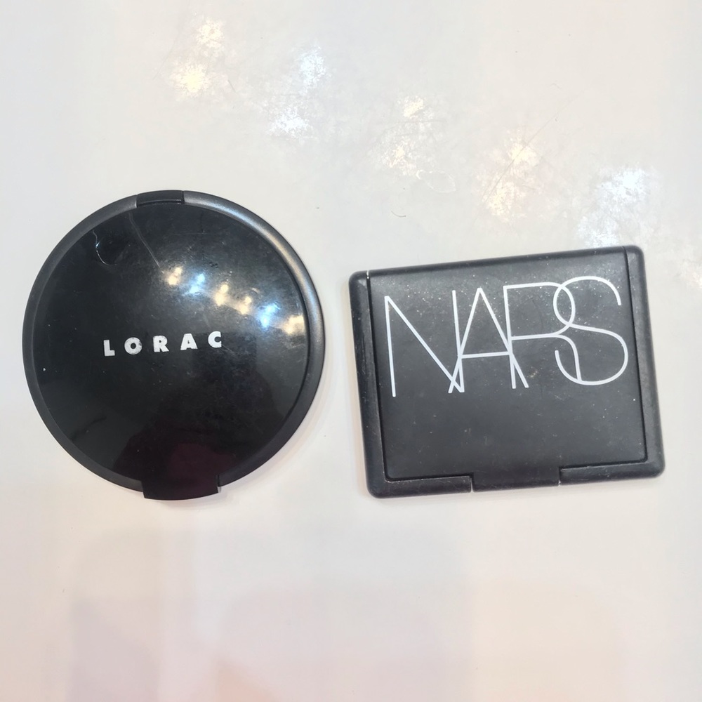 lorac bronzer and nars blush